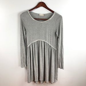 Altar’d State Gray Tunic Style Flowy Dress Medium